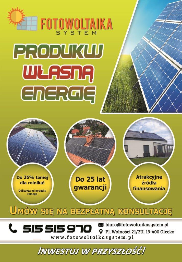 FOTOWOLTAIKA SYSTEM, Bądź niezależny,produkuj własną energię