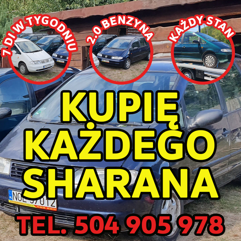 Skup VW Sharan, Kupię Każdego Sharana 2.0 Benzyna