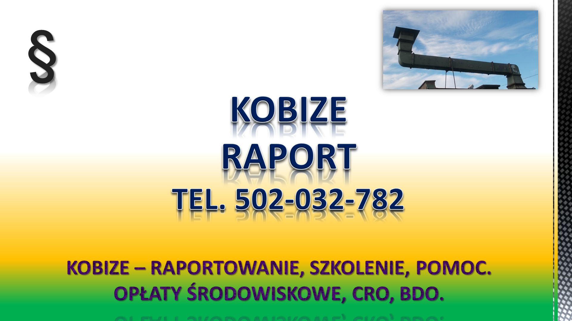 Raportowanie do Kobize cena. tel. 502-032-782. Zgłoszenie do Kobize, obsługa firm.  Założenie konta