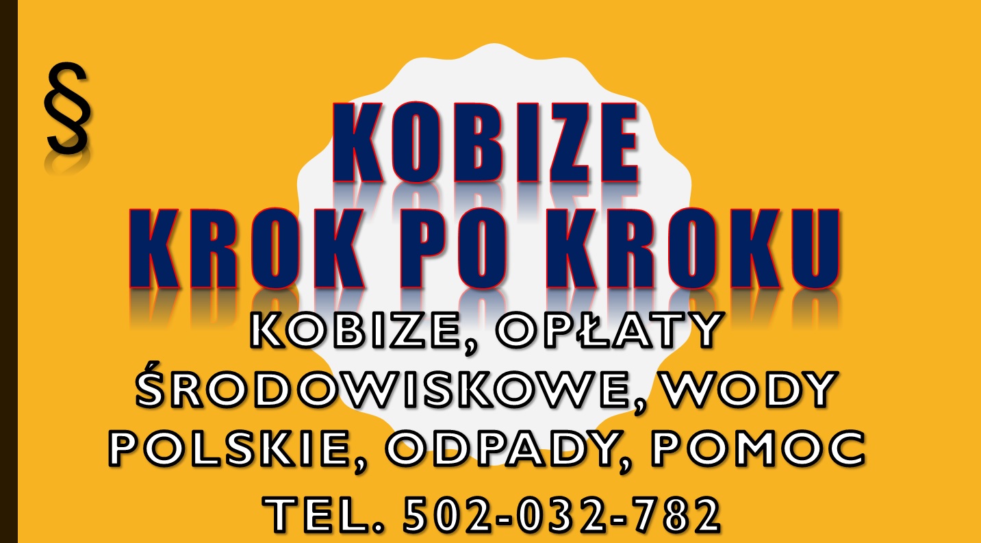 Raportowanie do Kobize cena. tel. 502-032-782. Zgłoszenie do Kobize, obsługa firm.  Założenie konta
