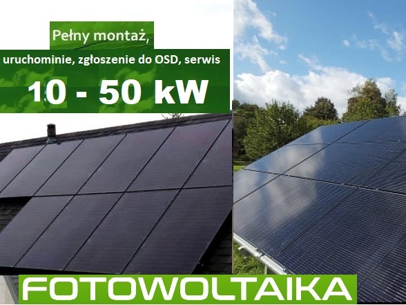10-50kW, Fotowoltaika 40 kW+ Solar Edge, Bezpieczna Instalacja